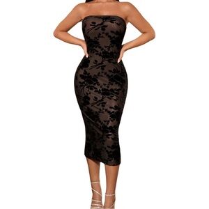 SHEIN New With Tags Floral Print Stretchy Sleevless Bodycon Dress